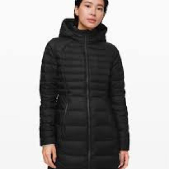 Lululemon Women's Black Brave The Cold Down Puffer Parka Jacket Size 2 - Picture 1 of 7